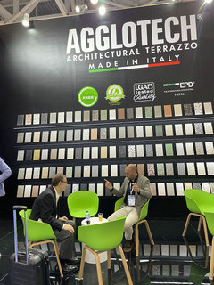 Terrazzo firm Agglotech from Italy booth
