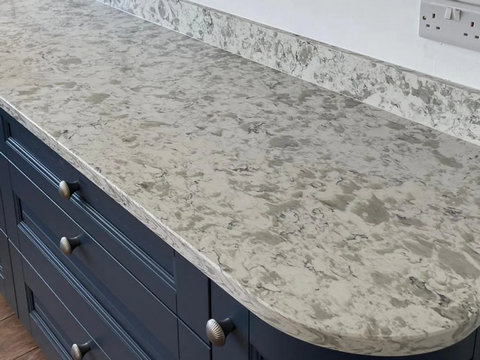 Alaska white quartz countertop