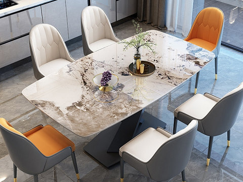 Porcelain marble looking table top
