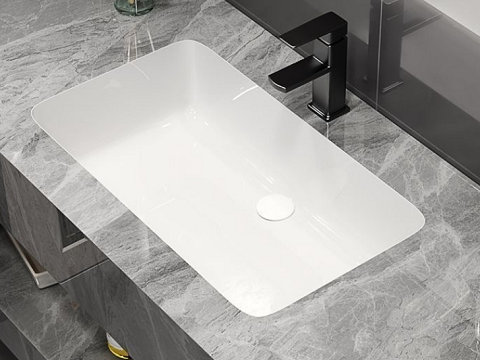 Marble looking porcelain vanity top